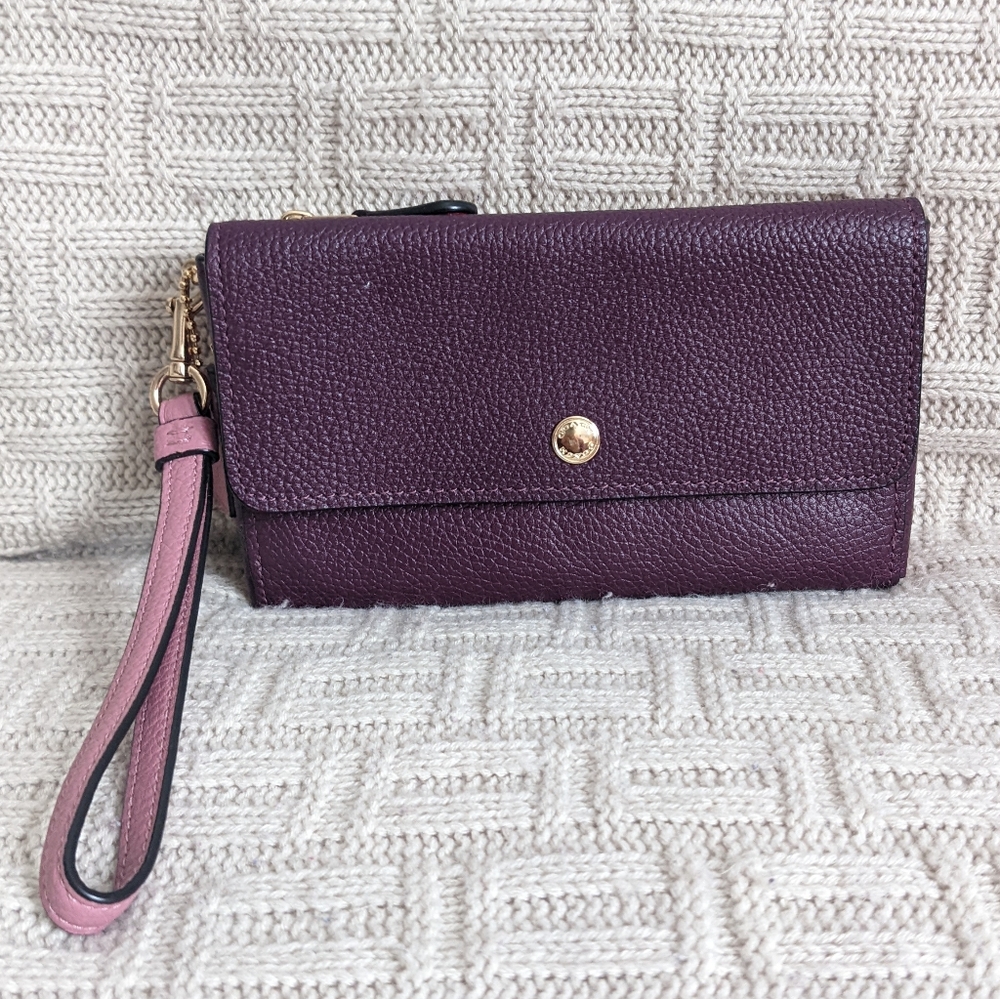 SOLD - Coach Small Triple Wristlet in Colorblock - EUC - Picture 1 of 15